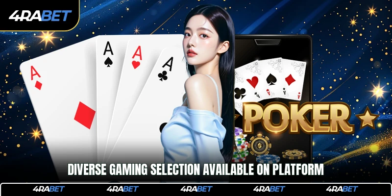 Diverse gaming selection available on platform