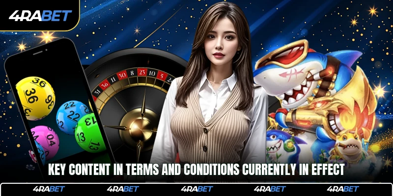 Key content in Terms and Conditions currently in effect